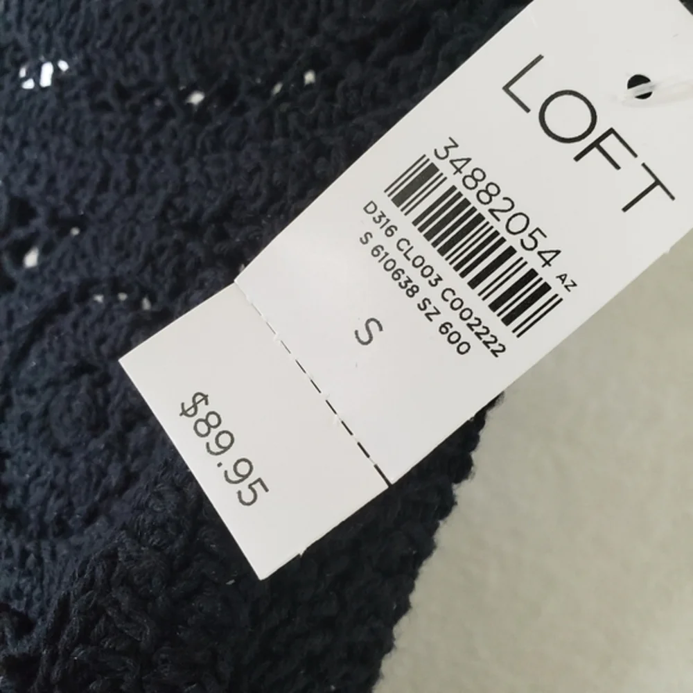 LOFT NWT‎ Women's Black Crochet Halter Neck Sleeveless Knit Cotton Midi Dress